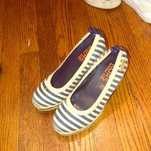 Girls Michael Kors striped wedges